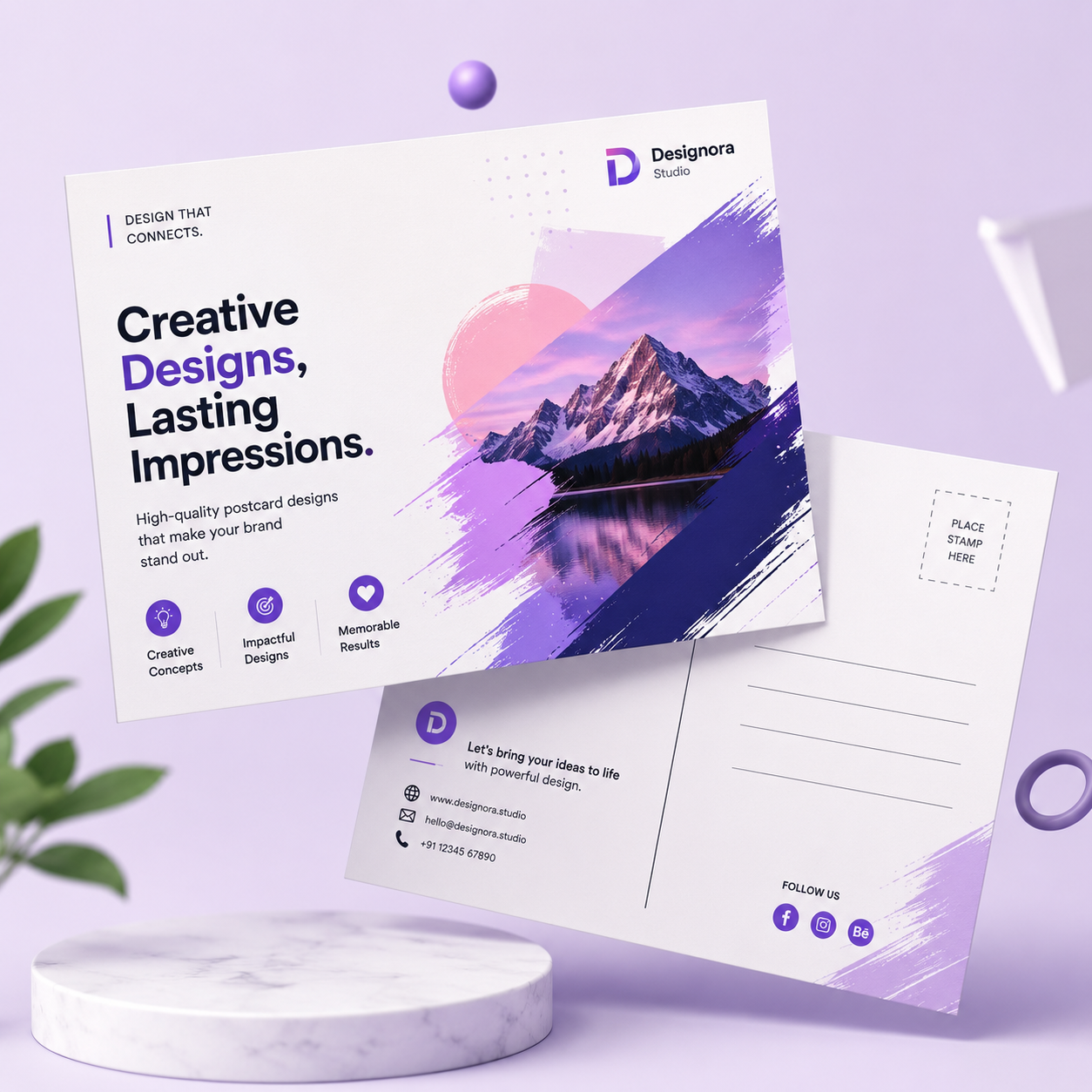 Postcard Design Dashboard Showcase